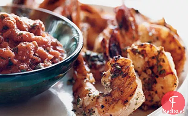 Camarones al Jengibre y Ajo con Salsa de Tomate Picante