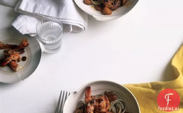 Camarones al Pimentón con Nueces
