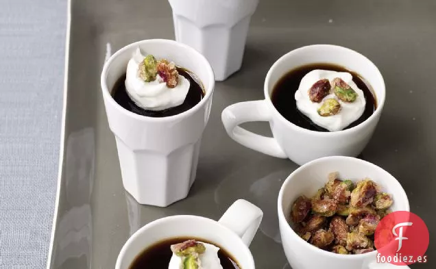 Gelées de Espresso con Pistachos Confitados