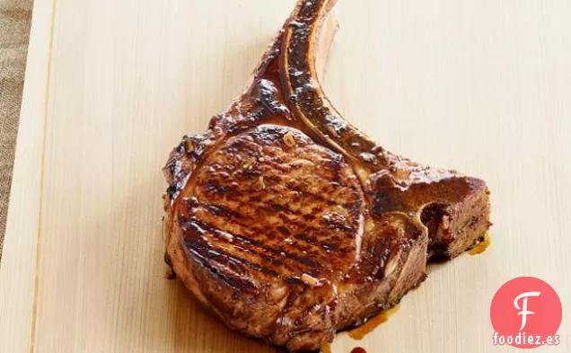 Chuletas de Cerdo con Melaza y café de Alton Brown's