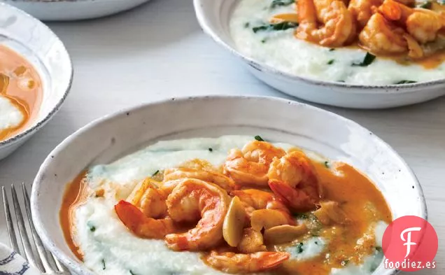 Camarones Ahumados y Sémola