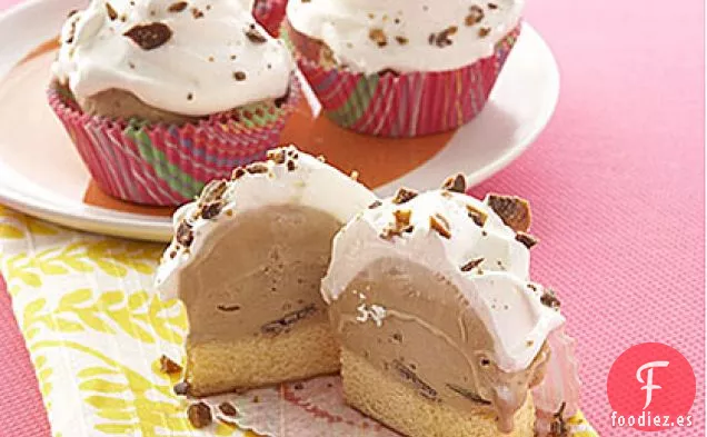 Cupcakes de Helado de Café y Caramelo