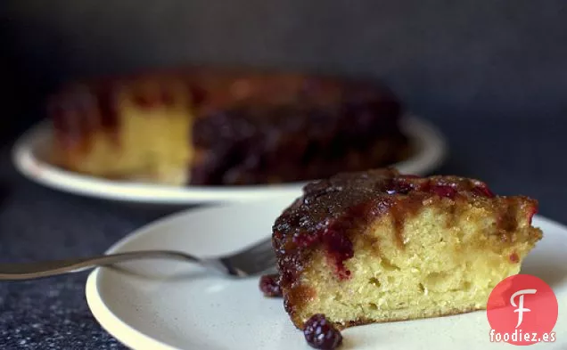 Pastel de Arándanos al Revés
