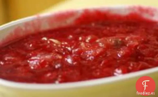 Receta de Salsa de Arándano Naranja y cardamomo