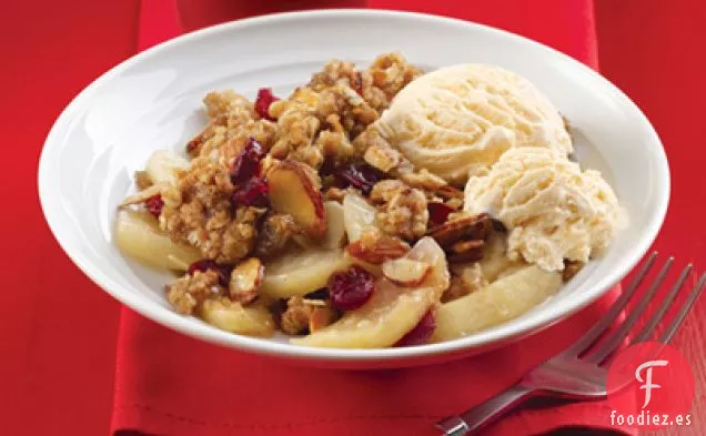 Crujiente de Arándanos de Manzana