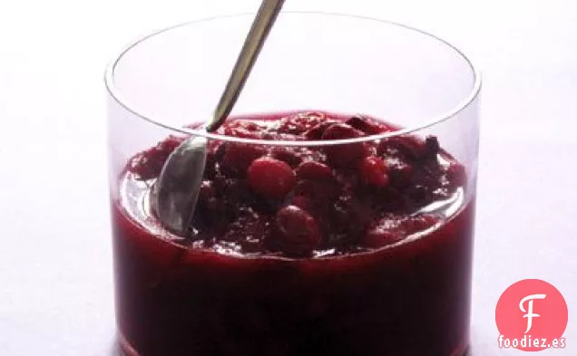 Salsa De Arándanos Con Caquis Secos