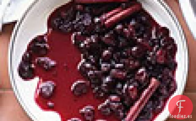 Salsa De Arándanos Con Oporto Y Canela