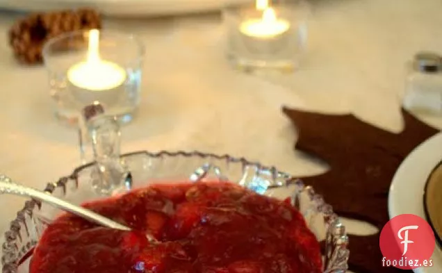 Salsa de Arándanos Con Especias y Manzana y Naranja