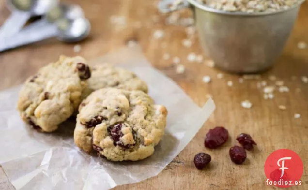 Galletas de Avena de Arándanos Saludables Navideñas