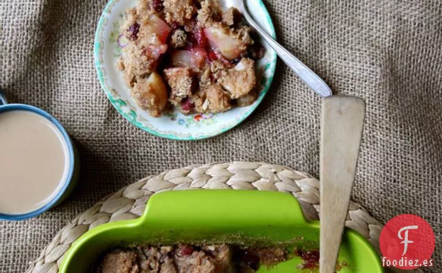 Crumble De Pera Y Arándanos
