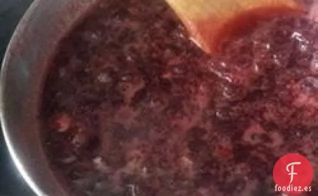 Salsa de Naranja y Arándanos con Brandy