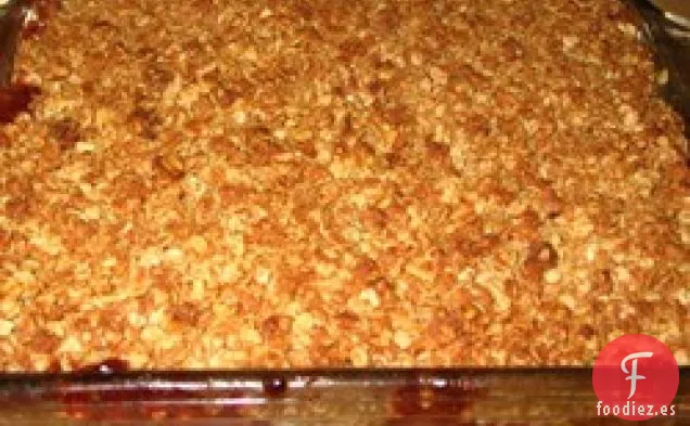 Crujiente de Arándanos de Manzana