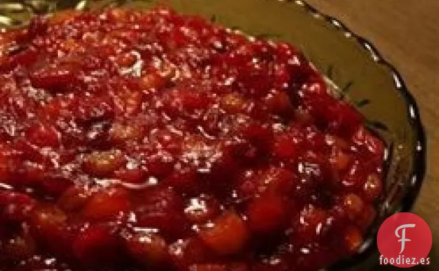 Salsa De Arándanos Con Albaricoques, Pasas Y Naranja