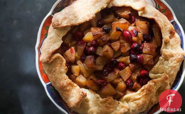 Tarta Rústica de Pera y Arándanos