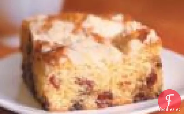 Pastel De Café Con Crema Agria De Arándanos Con Cobertura De Streusel