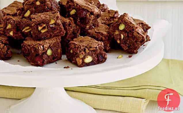 Bocados de Brownie de Arándano y Pistacho