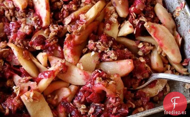 Hornear de Avena con Arándanos de Manzana Vegana