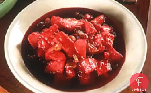 Chutney de peras y arándanos