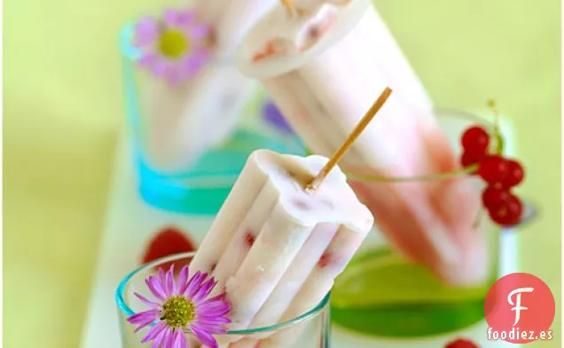 Paletas Fáciles De Limón, Bayas Y Yogur