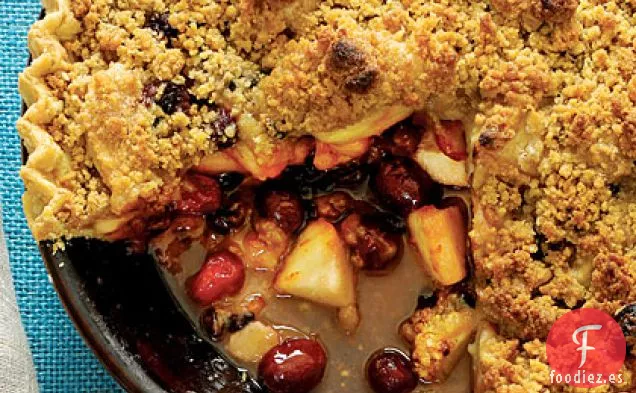 Pastel de Manzana, Arándano y Grosella con Topping Francés