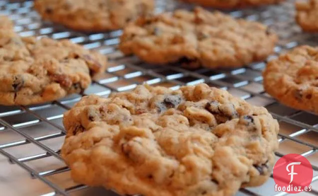 Galletas De Azúcar Morena De Avena Con Pasas y Nueces