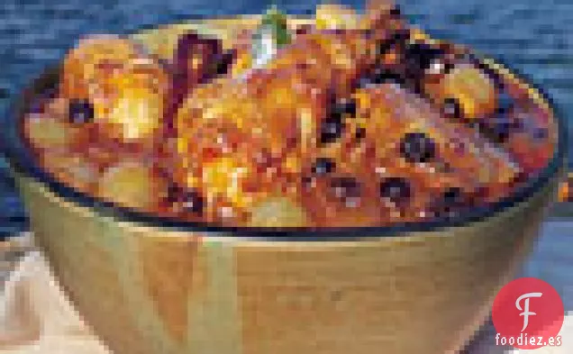 Estofado de Pollo, Cebolla y Pasas
