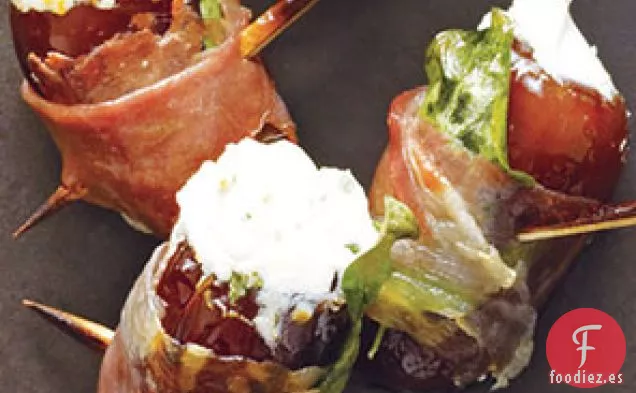 Dátiles Con Queso De Cabra Envuelto En Jamón