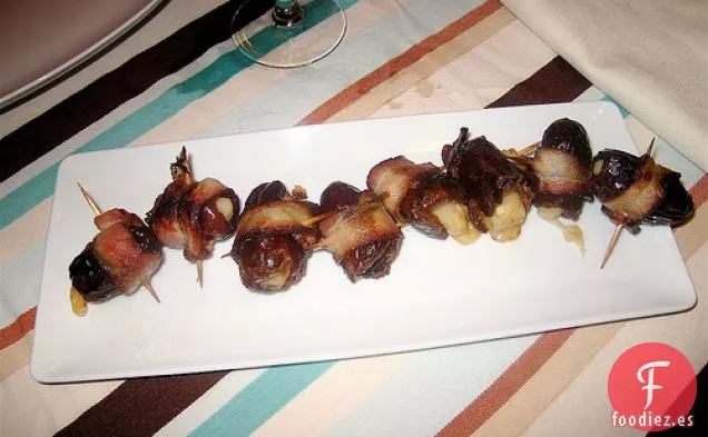 Dátiles Medjool Envueltos En Tocino Rellenos De Parmesano
