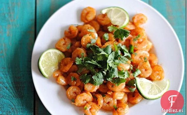 Camarones Picantes Con Cilantro Y Lima