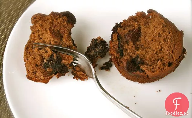 Muffins de Plátano de Cacao Doble