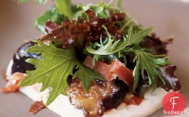 Higo a la parrilla, Jamón y Ensalada de Chèvre