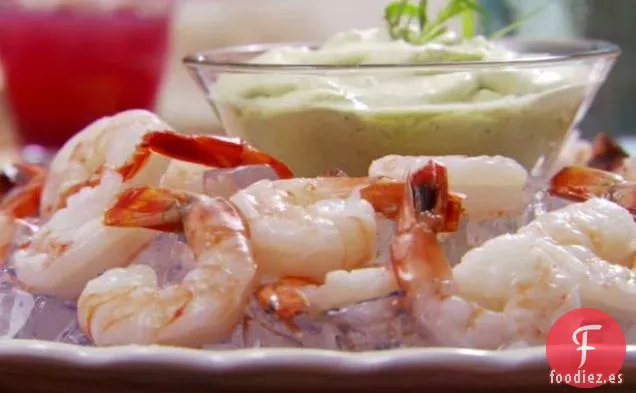Camarones con Salsa de Diosa Verde