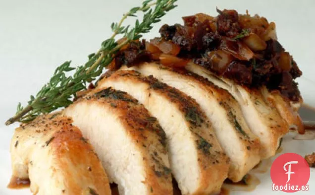 Pollo con Salsa Balsámica de Higos