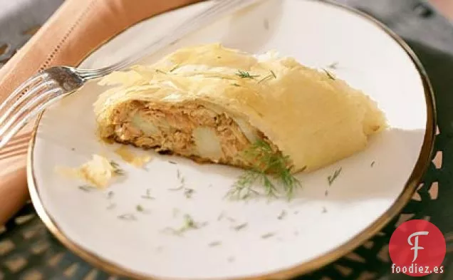 Strudel de Cebolla Caramelizada, Higo y Queso Azul