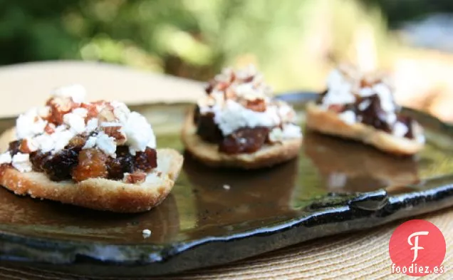 Crostini De Higo Y Queso De Cabra
