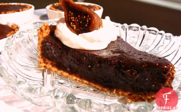 Tarta Picante De Higo Y Chocolate Con Corteza De Pretzel De Nuez