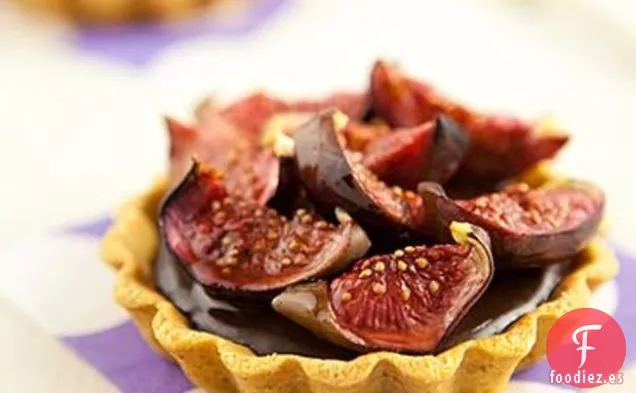 Tartas de Higo Horneadas y Chocolate Negro sin Gluten y Lácteos
