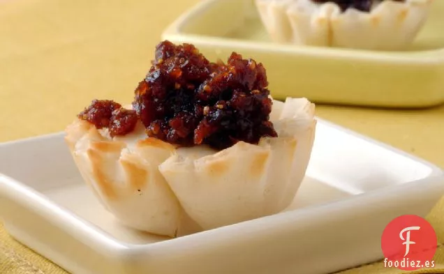 Tartas de Queso de Cabra con Compota de Limón e Higos