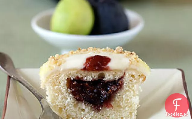 Cupcakes De Higo De Haba De Vainilla Con Glaseado De Miel De Azahar