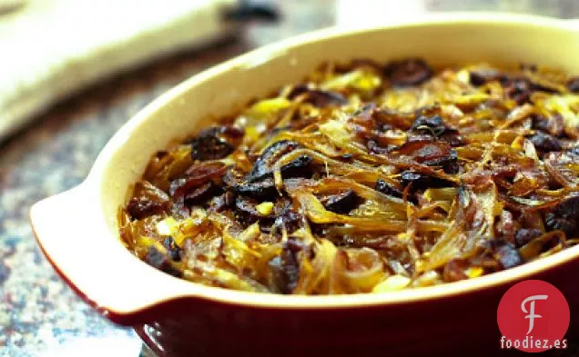 Queso De Cabra Al Horno Con Cebollas Caramelizadas E Higos Misión