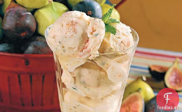 Helado de Higo Y Menta sin Cocinar