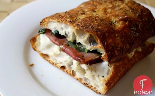 Cena de esta noche: Higo Caliente, Mozzarella y Sándwich de Jamón