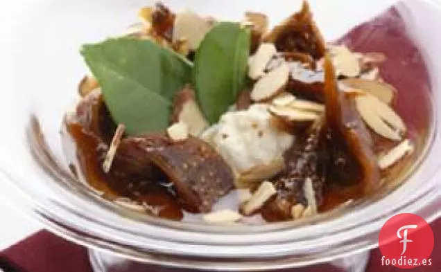 Marsala-Higos escalfados Sobre Ricota