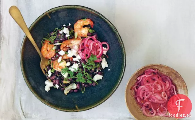 Receta De Ensalada De Camarones Y Frijoles Negros