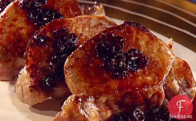 Lomo de Cerdo Deshuesado con Glaseado de Arándanos Rojos de Vino Tinto