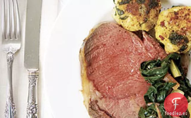Costilla Asada de Pie con costra de Hierbas y sal Con Salsa de Colmenilla