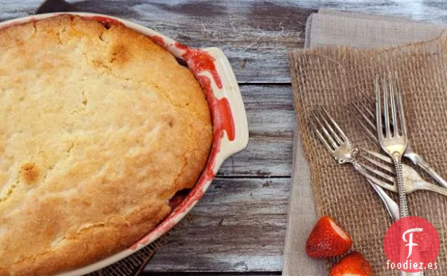 Pastel de Pudín de fresa y ruibarbo