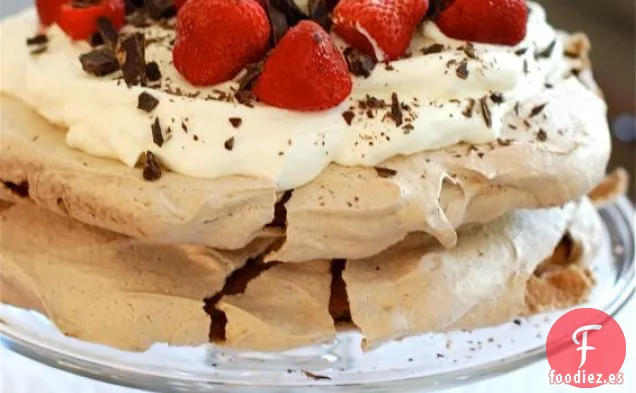 Pavlova de Fresa y Chocolate Doble