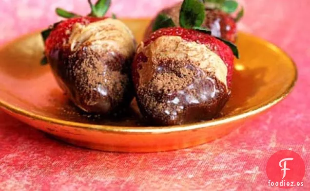Receta de Fresas de Chocolate con Mantequilla de Maní
