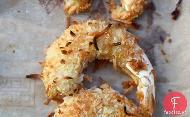Camarones De Coco Al Horno Con Llovizna De Miel Picante